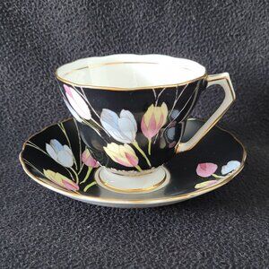 Teacup & Saucer Radford's Bone China Fenton Tulip Pattern, Made in England